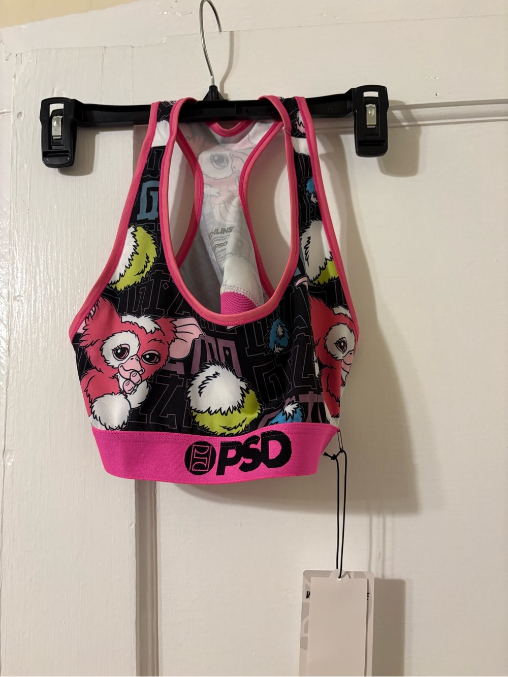 PSD Black and Pink Gremlin Sports Bra